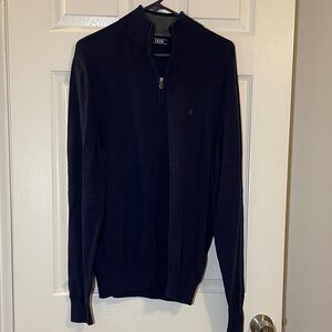 IZOD Men's Dark Blue Zip-Up Sweater